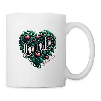 Unerschütterliche Liebe Jeremia 31:3 Botanisches - Tasse - Weiß - Rechts