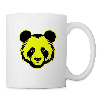 Panda Kopf Porträt Symbol - Tasse - Weiß - Rechts