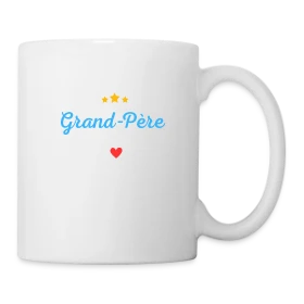 Modèle Grand-Père d'Amour : Personnalisé avec Noms des Petits-Enfants personnalisé sur Mug blanc