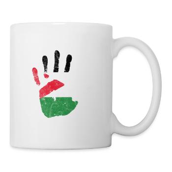 Drapeau de la Palestine Main - Stand with Palestine - Mug blanc - blanc - Droite