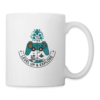 Level Up & Explore Badge - Tasse - Weiß - Rechts