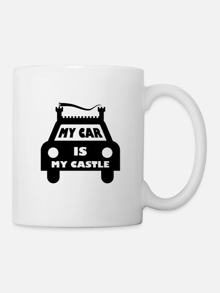 My car is my castle - Mug - white