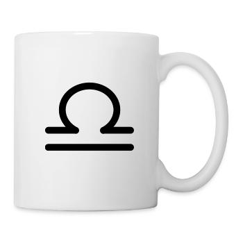 Libra zodiac black - Mug - white - Right