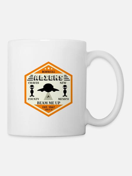 Aliens Beam My Up - Tasse - Weiß