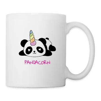 Pandacorn, Panda, Einhorn, Unicorn, Geschenk Idee - Tasse - Weiß - Rechts