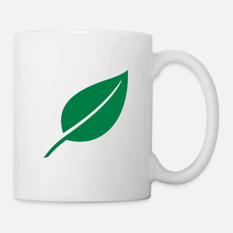 Blatt - Tasse - Weiß