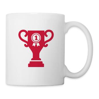 Pokal - Tasse - Weiß - Rechts