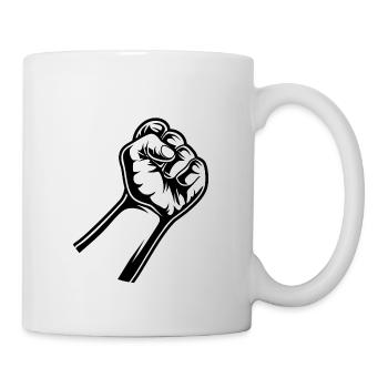 Fist lifted - Mug - white - Right