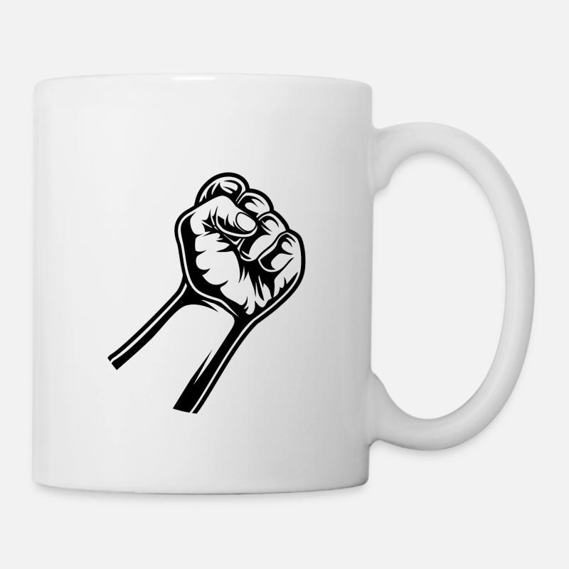 Poing levé - Mug blanc - blanc
