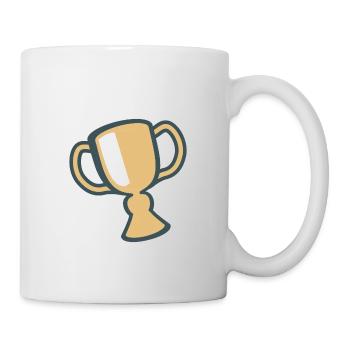 Pokal Gold - Tasse - Weiß - Rechts