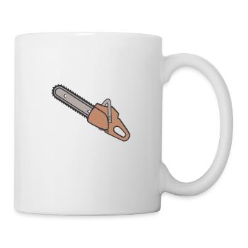 tronçonneuse - Mug blanc - blanc - Droite