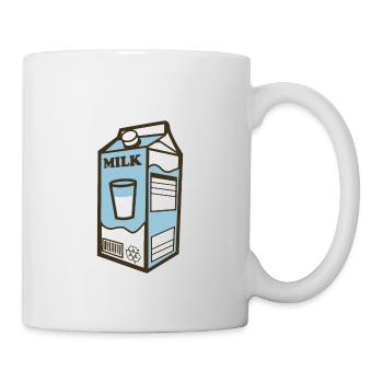 Milchtüte - Tasse - Weiß - Rechts