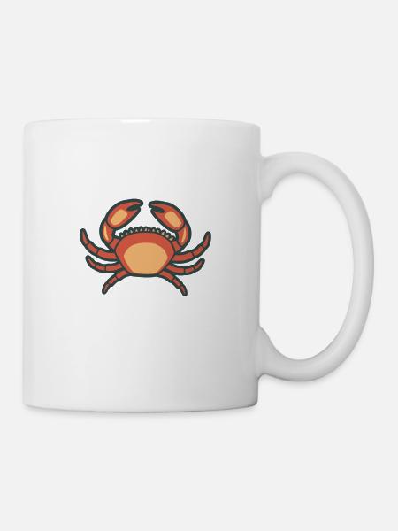 Krebs Krabbe - Tasse - Weiß