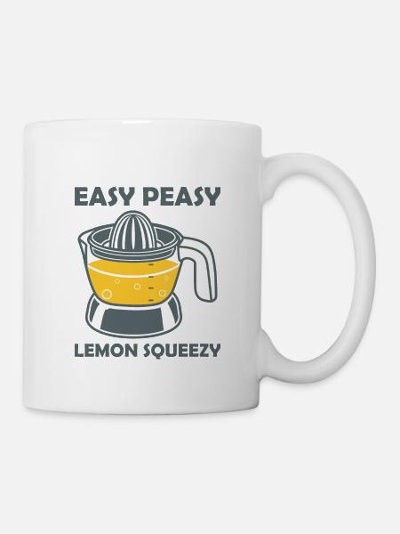 Presse-citron Easy Peasy Lemon Squeezy - Mug blanc - blanc