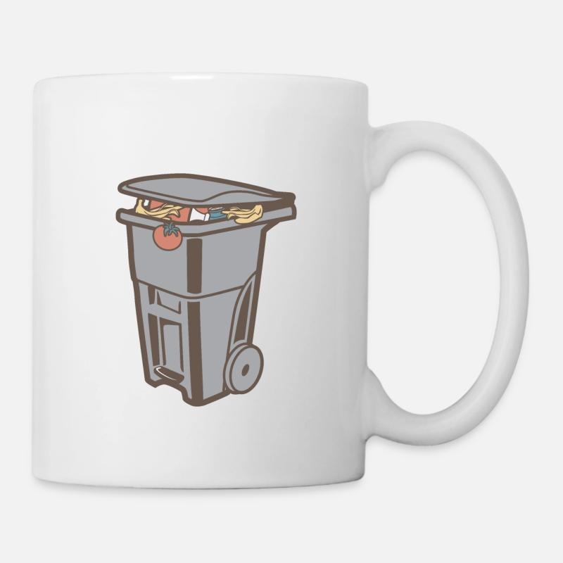 Mülltonne - Tasse - Weiß