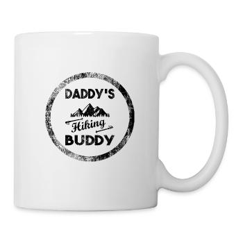 Randonner avec papa’s hiking Buddy noir - Mug blanc - blanc - Droite
