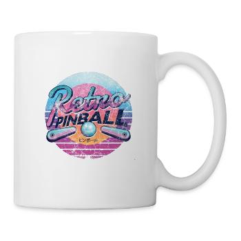 Retro Pinball Pinball Slot Machine Retro vintage - Mug - white - Right