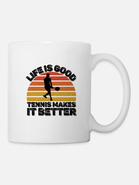 Tennis - Tasse - Weiß