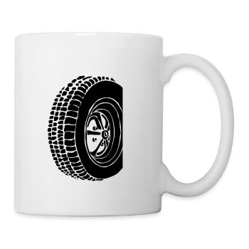 Pneus oldschool - Mug blanc - blanc - Droite