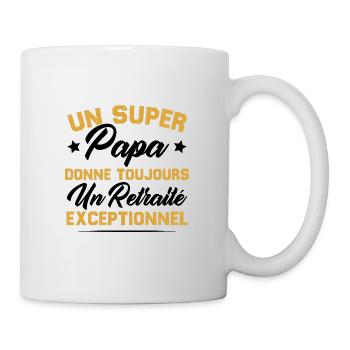Super papa donne toujours un retraité exceptionnel - Mug blanc - blanc - Droite