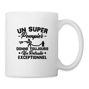 Super pompier donne toujours retraité exceptionnel - Mug blanc - blanc - Droite