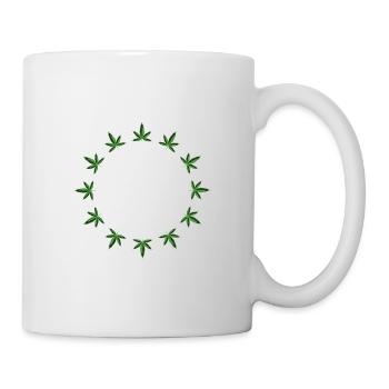 Cannabis Leaf Hemp Circle - Mug - white - Right
