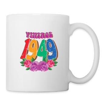 Millésime 1949 75e anniversaire pour les femmes 75 ans - Mug blanc - blanc - Droite