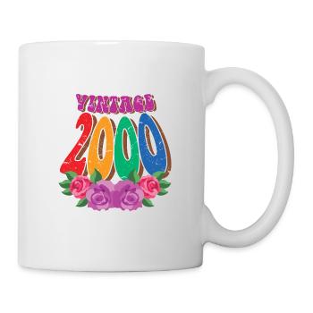 Retro Flower 2000, 22 ans Cadeau de 22ème anniversaire - Mug blanc - blanc - Droite