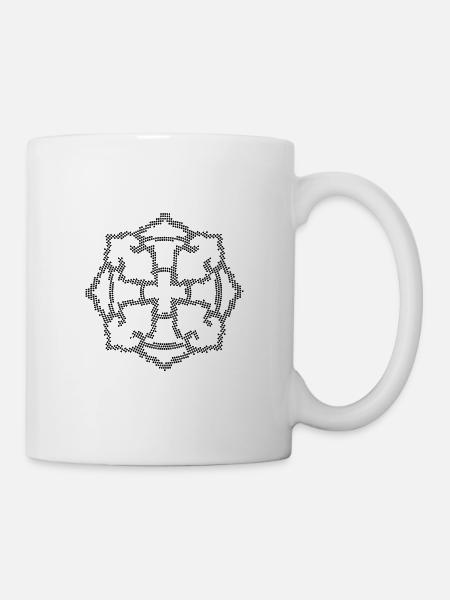 Mosaïque Mandala - Mug blanc - blanc