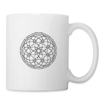 Mosaik Mandala - Tasse - Weiß - Rechts