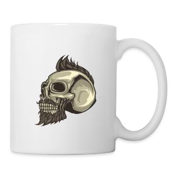 Totenkopf Bart - Tasse - Weiß - Rechts