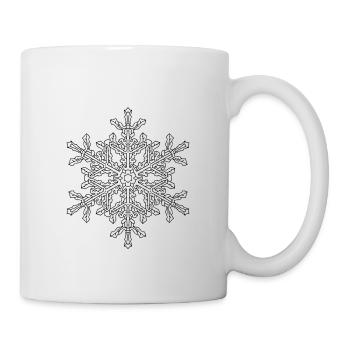 Mandala flocon de neige - Mug blanc - blanc - Droite