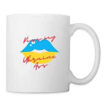 Ukraine Peace Flag Dove Russia War Peace - Mug - white - Right