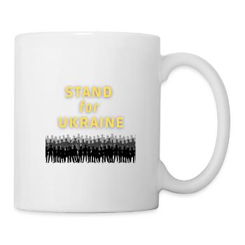 Stand with Ukraine World Peace Ukraine Russland - Tasse - Weiß - Rechts