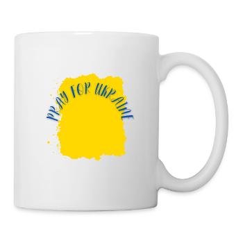 Pray for Ukraine Peace Stop War - Mug - white - Right