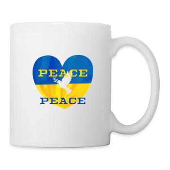 Ukraine Peace Flag Dove Russia War Peace - Mug - white - Right