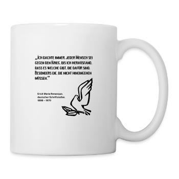 Zitat Politiker Frieden Krieg - Tasse - Weiß - Rechts