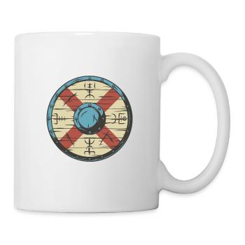 Wikinger Schild - Tasse - Weiß - Rechts