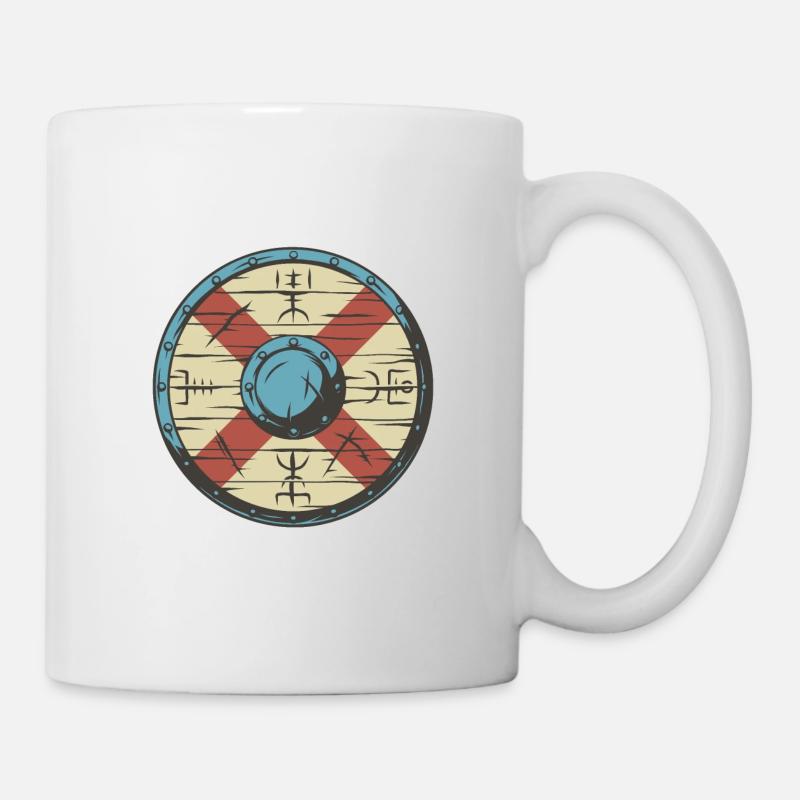 Wikinger Schild - Tasse - Weiß