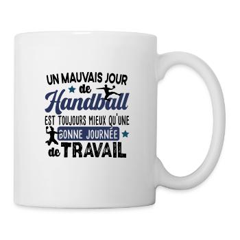 Handball Handballeur Handballeuse Cadeau Sport - Mug blanc - blanc - Droite