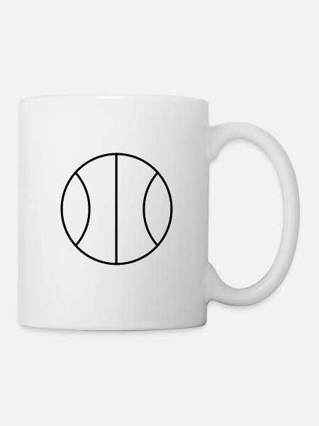 Basketball Linien - Tasse - Weiß