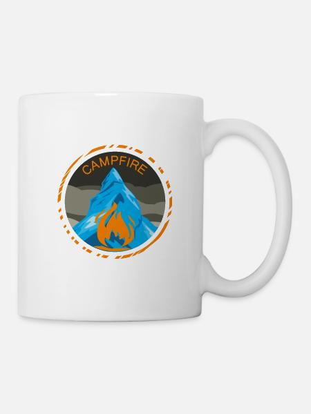 Lagerfeuer - Tasse - Weiß