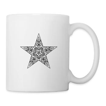 Mandala étoilé - Mug blanc - blanc - Droite