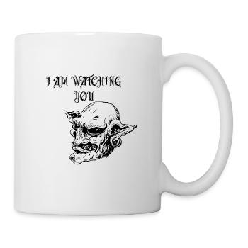 Halloween Creepy Face Stalker Costume - Mug - white - Right