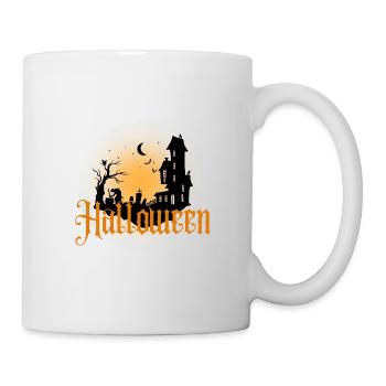 Halloween Creepy Cemetery Moon Witch Vampire - Mug - white - Right