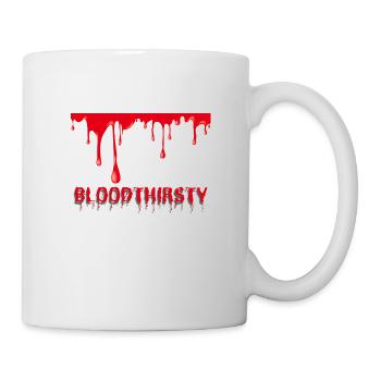 Bloodthirsty Vampire Halloween Creepy Blood - Mug - white - Right