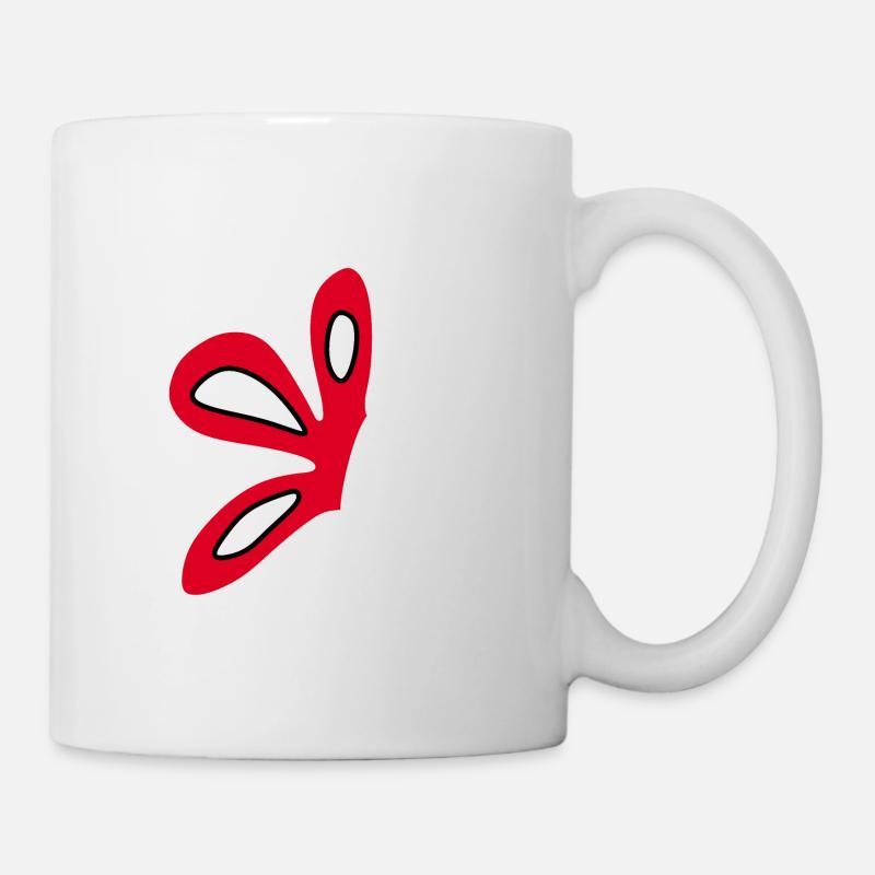 Schmetterlinge rot - Tasse - Weiß