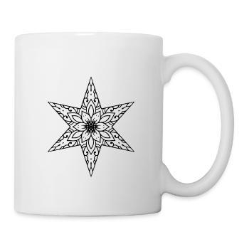 Mandala étoilé - Mug blanc - blanc - Droite