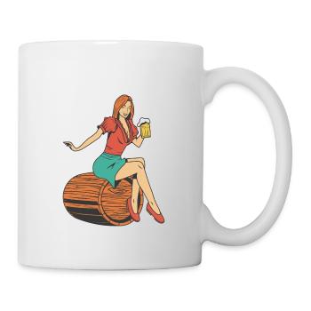 Mme Bierfass - Mug blanc - blanc - Droite