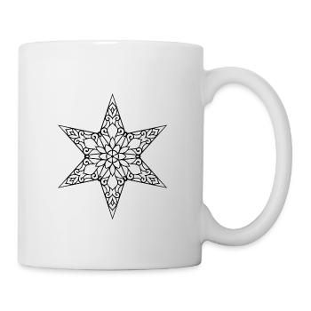 Mandala étoilé - Mug blanc - blanc - Droite